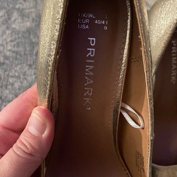 Primark gold foil  heels size 9 - Picture 4 of 6